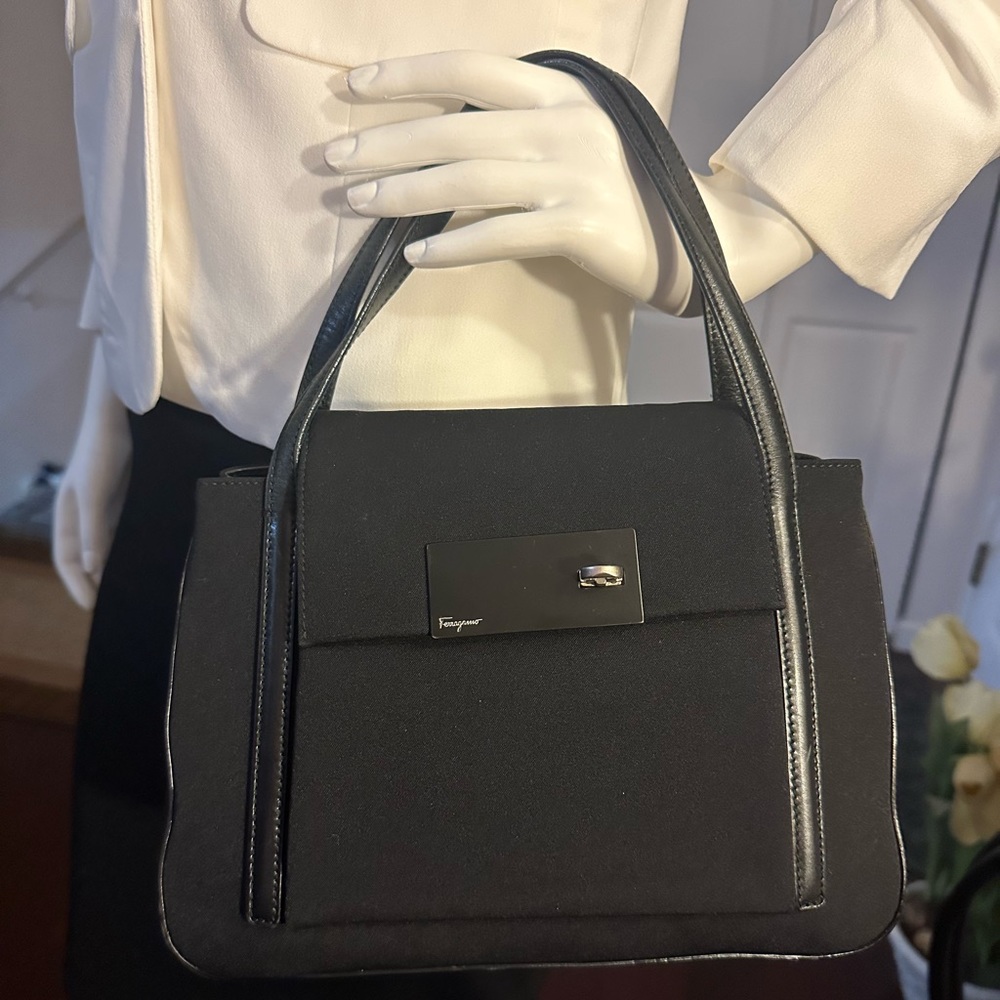 Salvatore Ferragamo Nylon/Leather Handbag